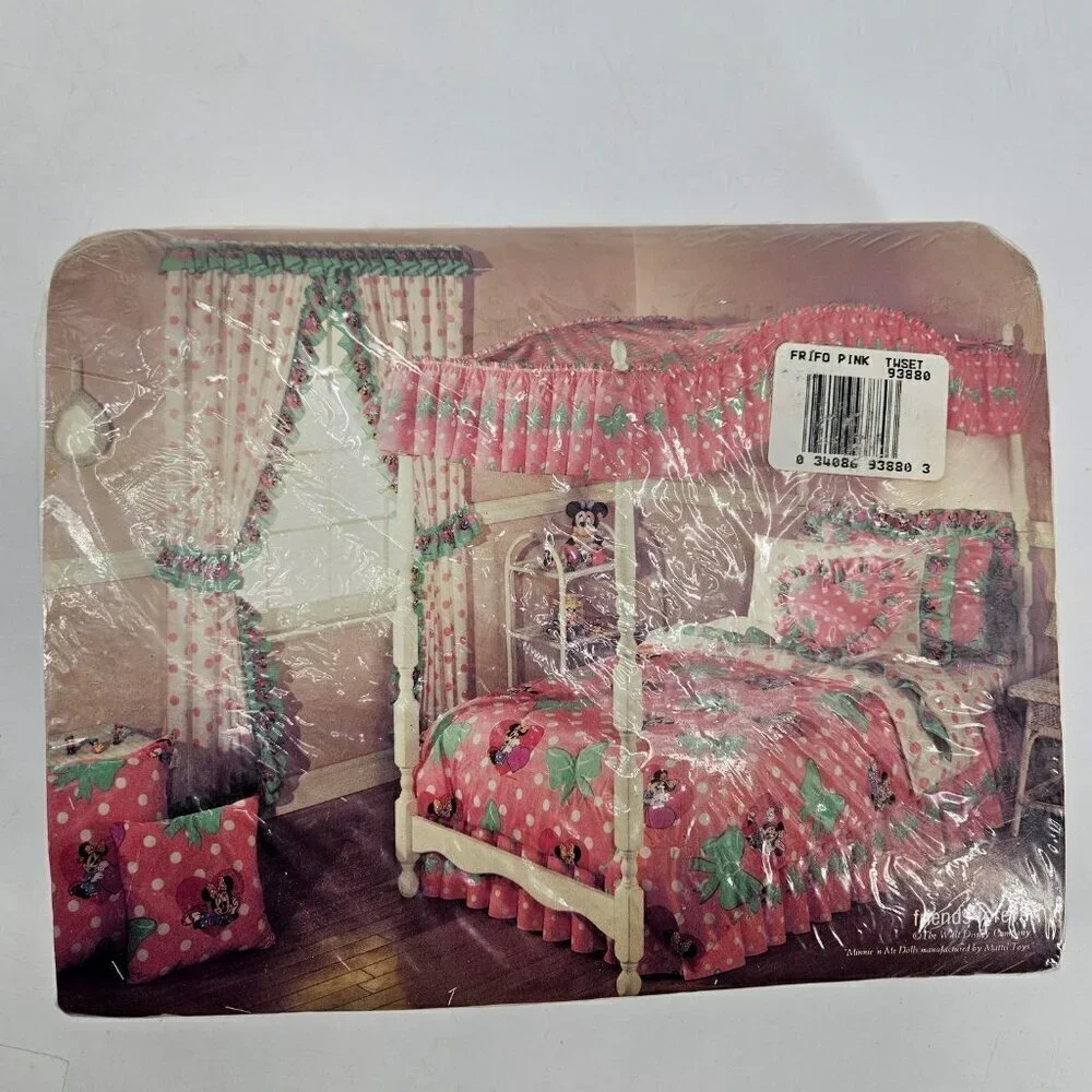 Vtg New Minnie N Me No Iron Percale 3 Piece Twin Sheet Set Friends Forever